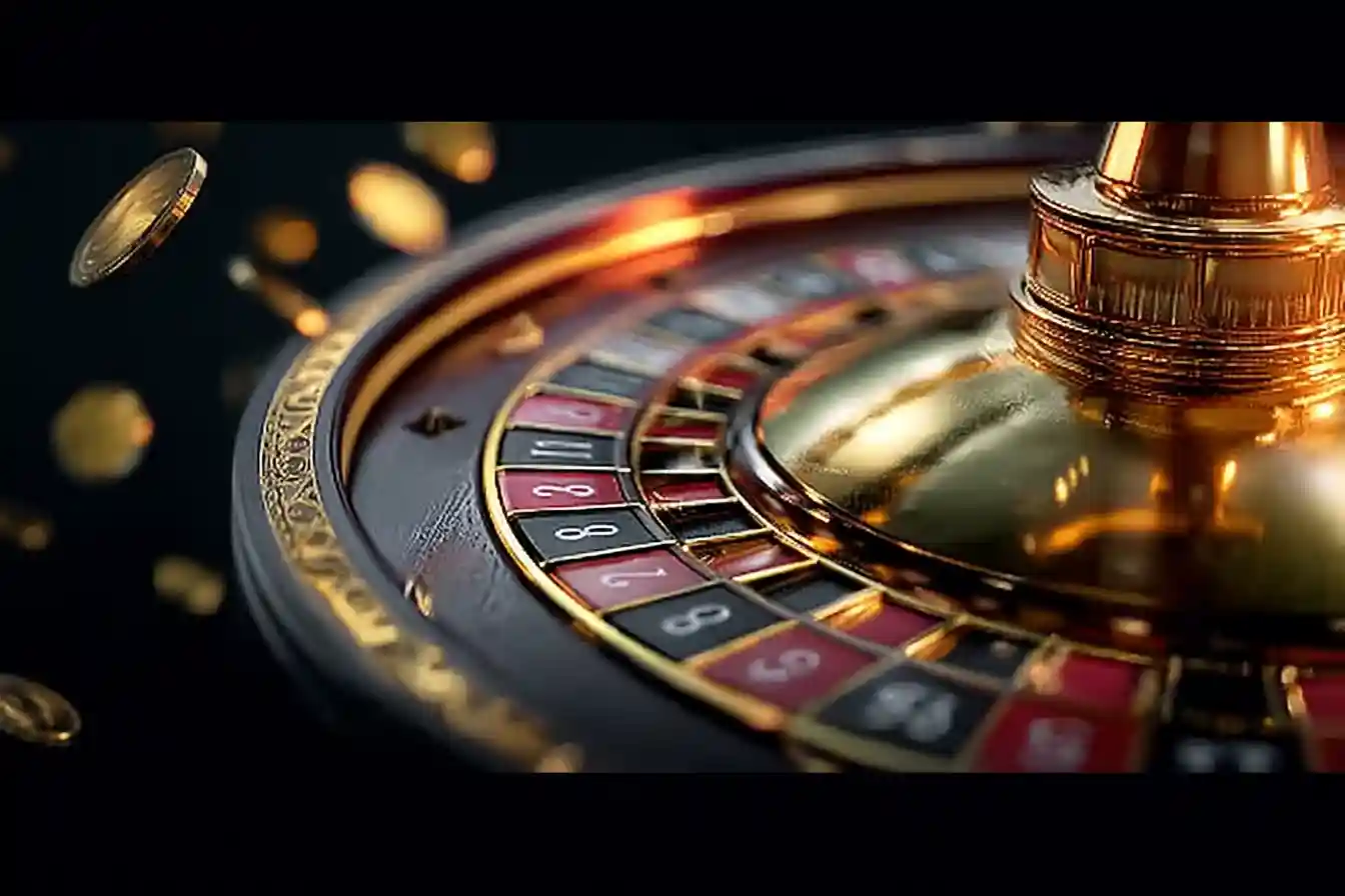 Colorful slot machines in a casino setting.